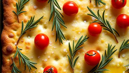 Herb topped focaccia